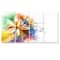 Designart - Abstract Multi color Flower Fusion - Large Flower Canvas Wall Art